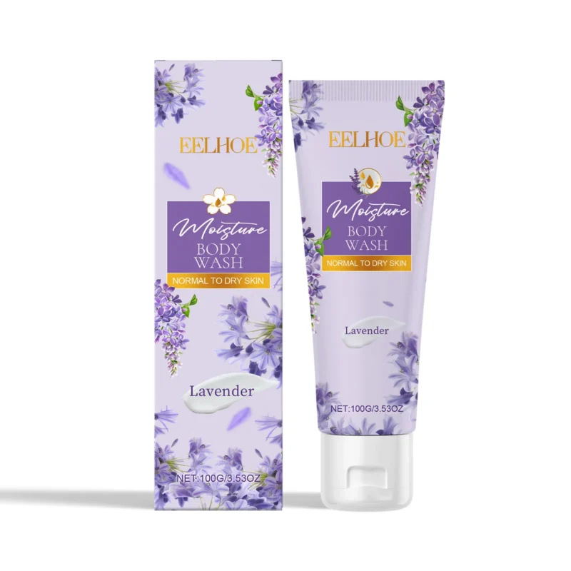 EELHOE Lavender Moisturizing Body Wash 100g with Shea Butter for Sensitive and Dry Skin