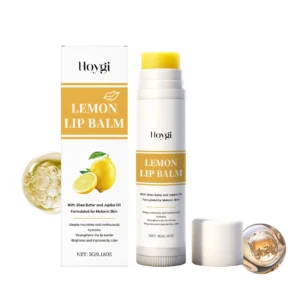 Hoygi Lemon Turmeric Soothing Lip Balm with Shea Butter and Jojoba Oil for Dry Lips