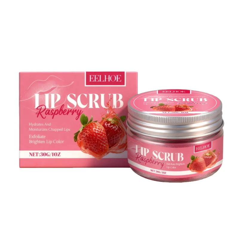 EELHOE Lip Exfoliating Scrub 30g for removing dead skin and hydrating dry lips with natural ingredients