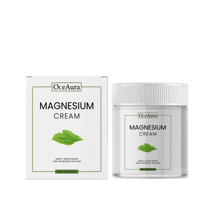 OceAura Magnesium Body Cream for Deep Hydration and Skin Soothing, 114g/4oz