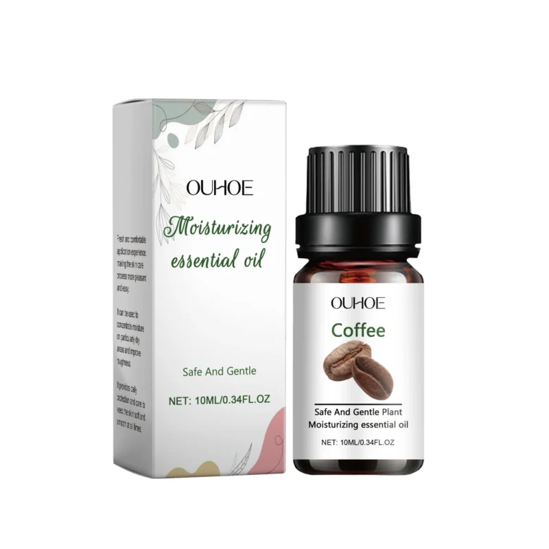 OUHOE Moisturizing Body Oil with Shea Butter, Olive Oil, and Coffee Extract for Hydration and Anti-Aging, 10ml Bottle