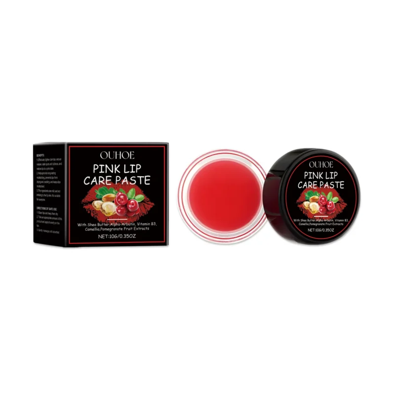 OUHOE Pink Lip Care Paste - Moisturizing Gloss, Repairs & Protects, Improves Lip Color