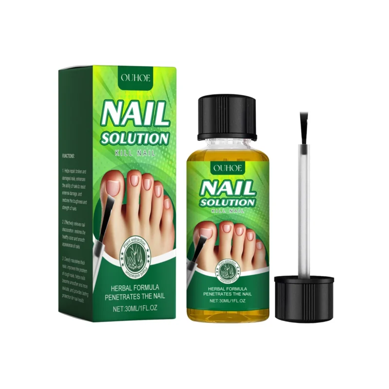 OUHOE Herbal Nail Solution Treatment Liquid 30ml for Repairing, Strengthening, and Nourishing Brittle Nails