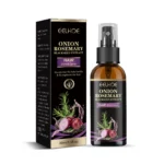 EELHOE Onion Rosemary Hair Growth Spray for scalp nourishment and hair strengthening in a 30ml bottle.