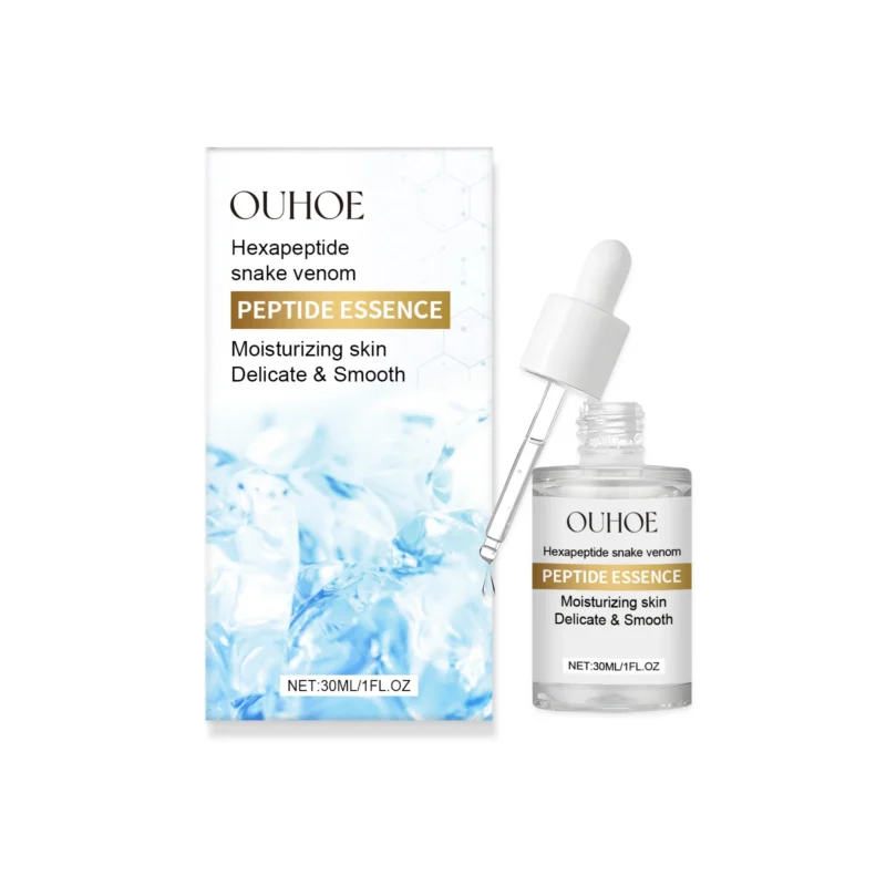 OUHOE Peptide Firming Facial Serum with Hexapeptide for wrinkle reduction and deep hydration in a 30ml bottle