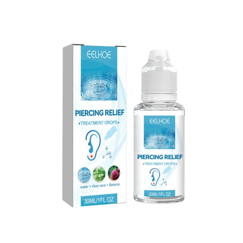 EELHOE Piercing Relief Treatment Drops for reducing inflammation, swelling, and promoting healing of new piercings