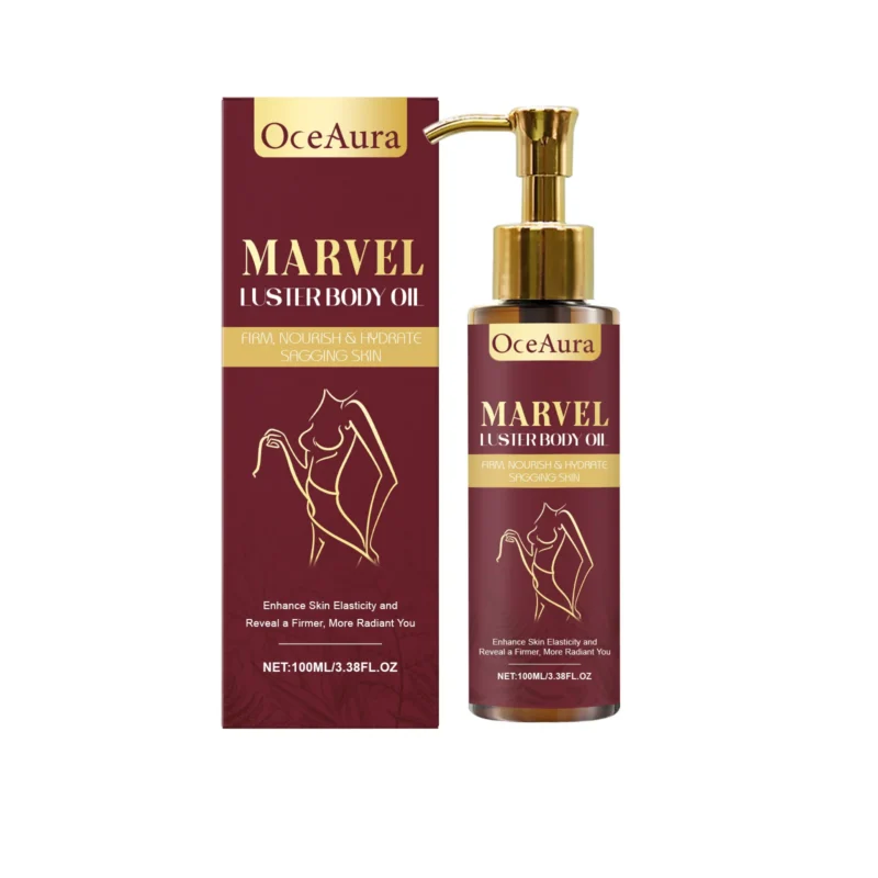 OceAura Plant Moisturizing Body Oil in a sleek bottle, designed to hydrate, nourish, and firm dry skin for a radiant glow.