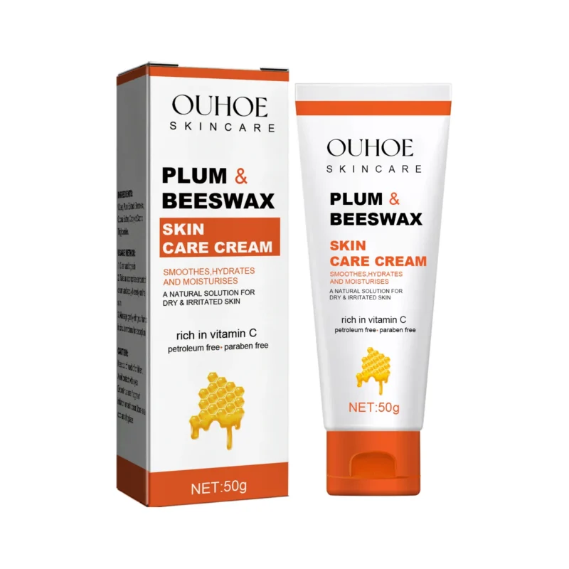 OUHOE Plum & Beeswax Skin Care Cream for Dry, Irritated Skin, Tattoo Aftercare & Insect Bites