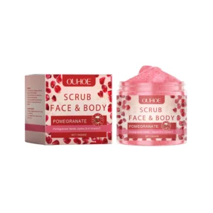 OUHOE Pomegranate Scrub Gel for gentle exfoliation and deep moisturizing of face and body skin