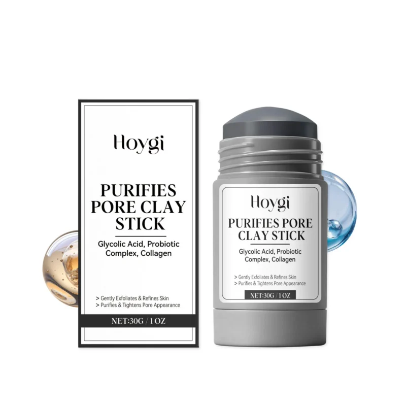 Hoygi Purifies Pore Clay Stick for Deep Cleansing, Glycolic Acid & Probiotic Formula