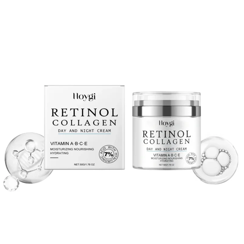 Hoygi Retinol Collagen Vitamin ABCE Day and Night Cream - Anti-Aging Moisturizer for Even Skin Tone