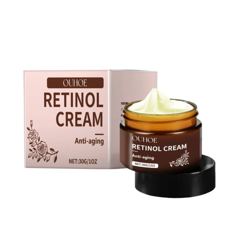 OUHOE Retinol Cream 30g for anti-aging, brightening skin tone, and deep moisturizing with Arbutin and Vitamin C