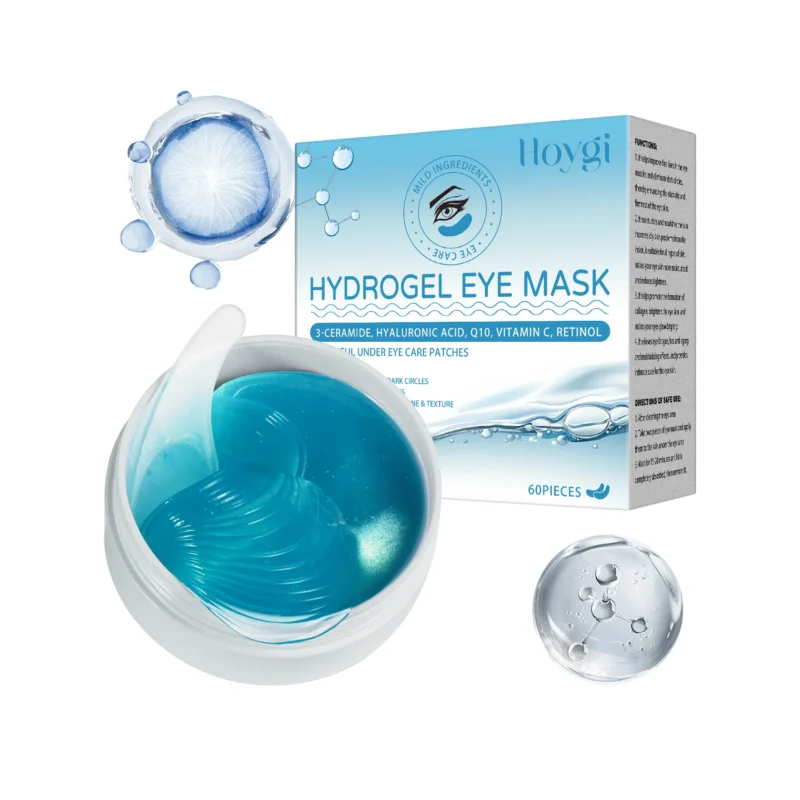 Hoygi Retinol Hydrogel Eye Mask Patches for reducing fine lines, dark circles, and puffiness.