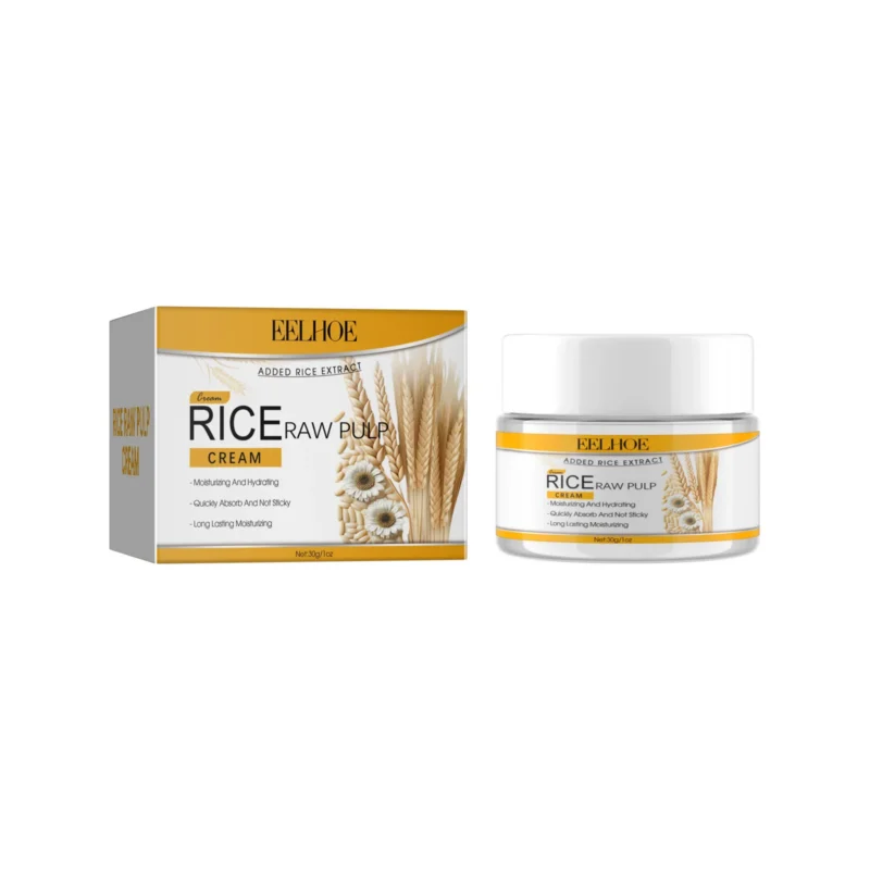 EELHOE Rice Raw Pulp Moisturizing Cream 30g for deep hydration and smoothing of dry, aging skin