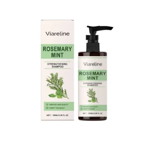 Viareline Rosemary Mint Strengthening Shampoo for Dry Frizzy Hair – Moisturizing & Smoothing