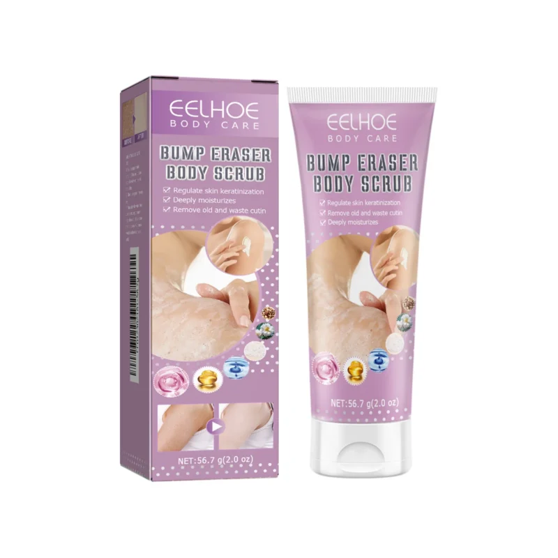 EELHOE Rough Body Scrub Exfoliating Cream 56.7g for removing dry bumps and smoothing skin
