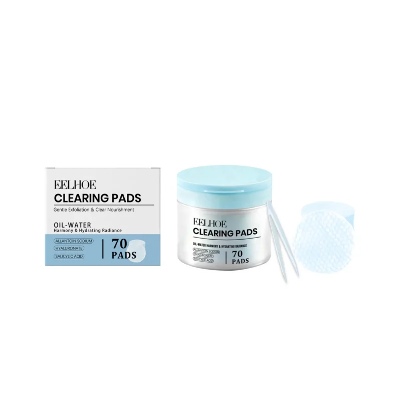 EELHOE Salicylic Acid Toner Pads in a bottle with tweezers, ideal for gentle exfoliation and deep hydration for all skin types