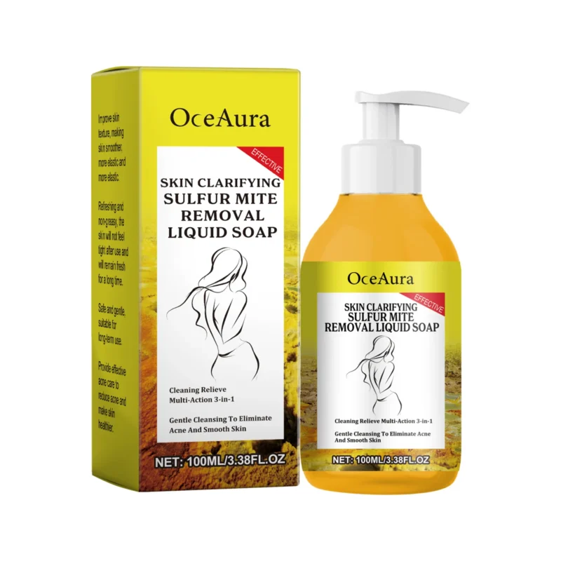 OceAura Sulfur Mite Removal Body Wash - Gentle Cleansing, Moisturizing, Skin Barrier Repair