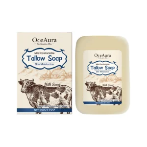 OceAura 100% Grass-Fed Tallow Soap for gently cleansing and moisturizing sensitive skin