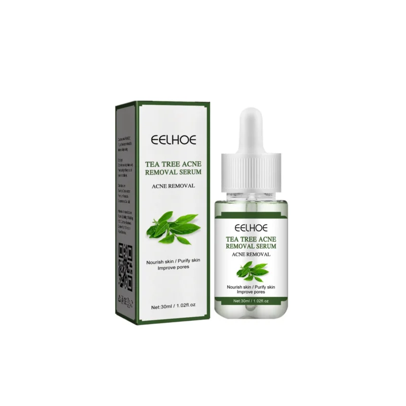 EELHOE Tea Tree Acne Removal Serum for blemish-prone skin, helps reduce inflammation and repair damaged cells.