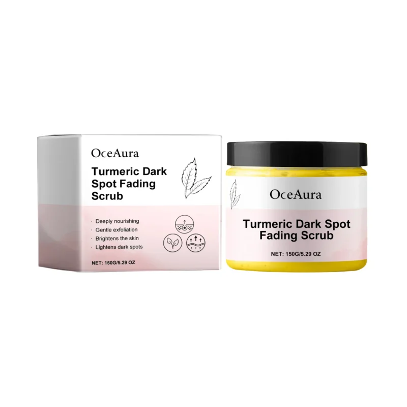 OceAura Turmeric Dark Spot Fading Body Scrub for Brightening & Exfoliating Skin