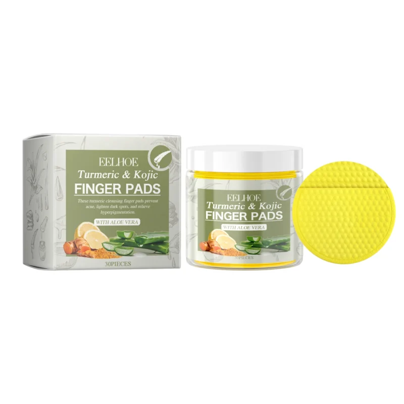 EELHOE Turmeric Kojic Acid Cleansing Finger Pads for deep pore cleansing, acne prevention, and dark spot brightening
