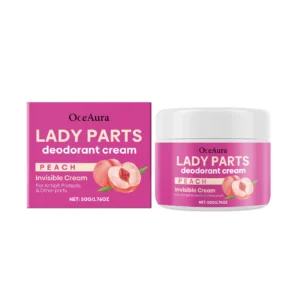 OceAura Underarm Deodorant Cream 50g with Peach Extract for Freshness and Moisture
