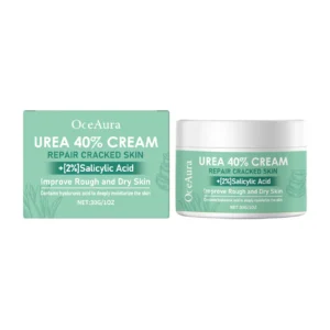 OceAura Urea 40% Cream with Salicylic Acid for Repairing Cracked, Rough, and Dry Skin
