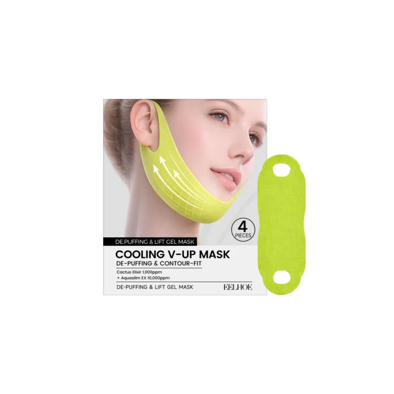 EELHOE 3D V-Lift Gel Face Mask with Cactus Elixir and Aquaslim for De-Puffing and Contouring