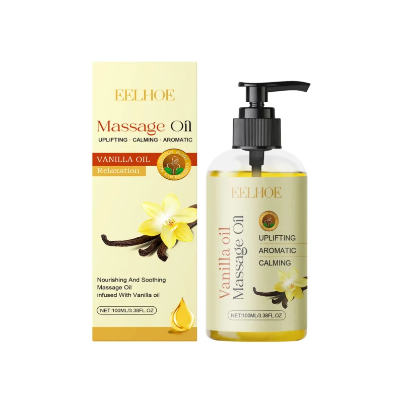 EELHOE Vanilla Body Oil 100ml with Argan Oil & Vitamin E for deep moisturization and relaxation