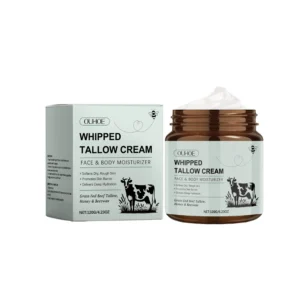 OUHOE Whipped Tallow Cream for Face & Body - Deep Hydration, Moisturizer for Dry Skin