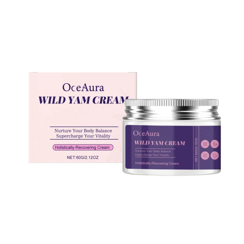 OceAura Wild Yam Body Balance Cream for Menstrual Comfort & Skin Hydration
