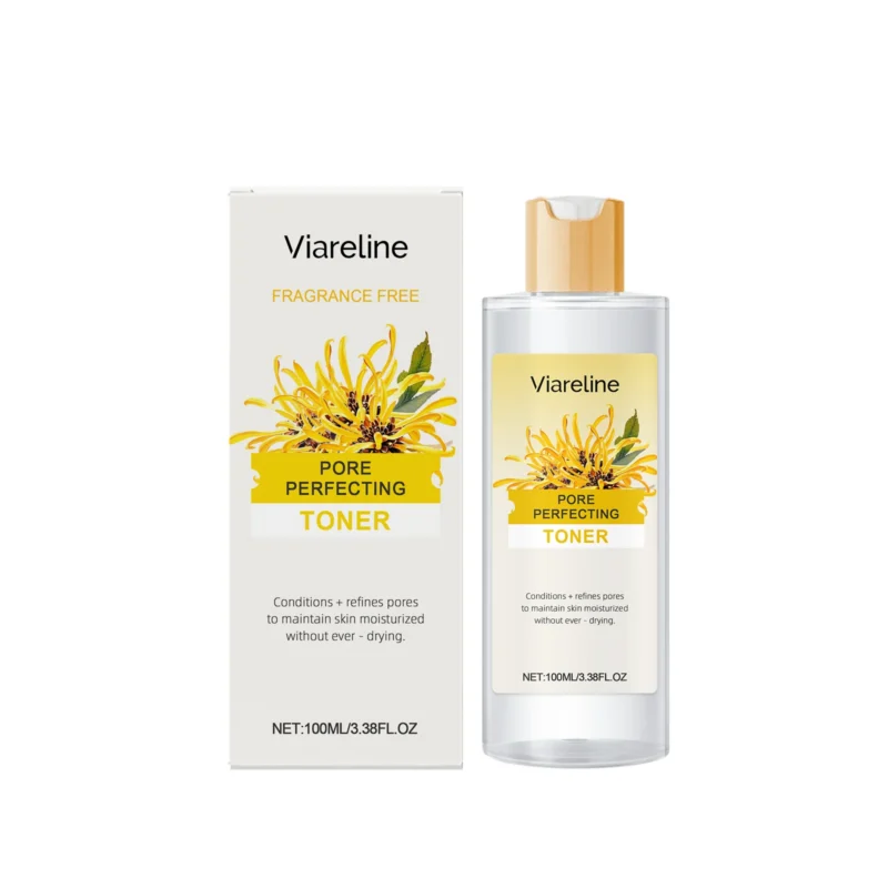 Viareline Witch Hazel Hydrating Toner in a 100ml bottle for refining pores and deep moisturizing